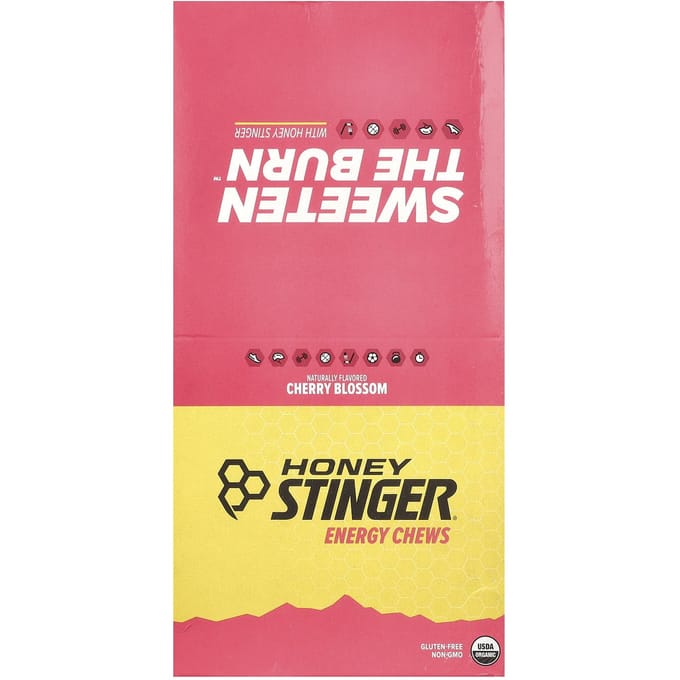 Honey Stinger, Chews Énergétiques, Fleur de Cerisier, 12 paquets, 50 g (1,8 oz) chaque