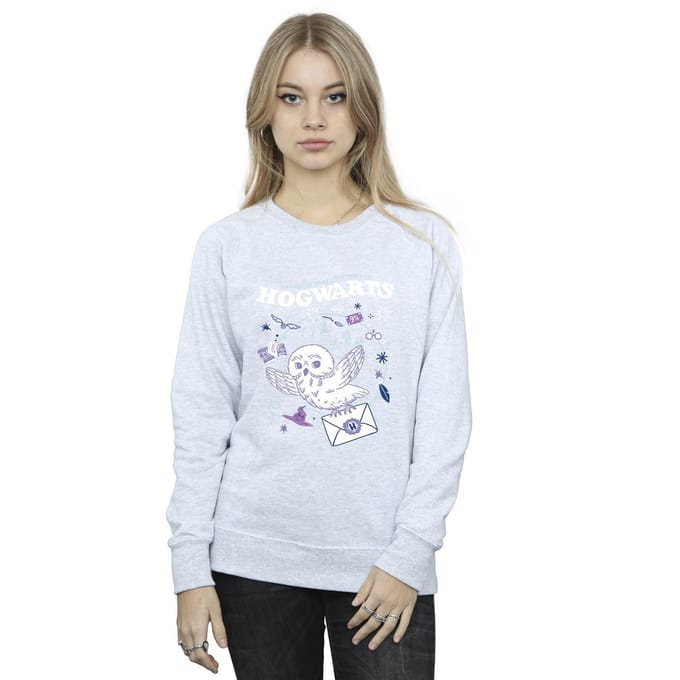 Harry Potter Dames/Dames Uil Brief Van Zweinstein Sweatshirt (Sportgrijs)