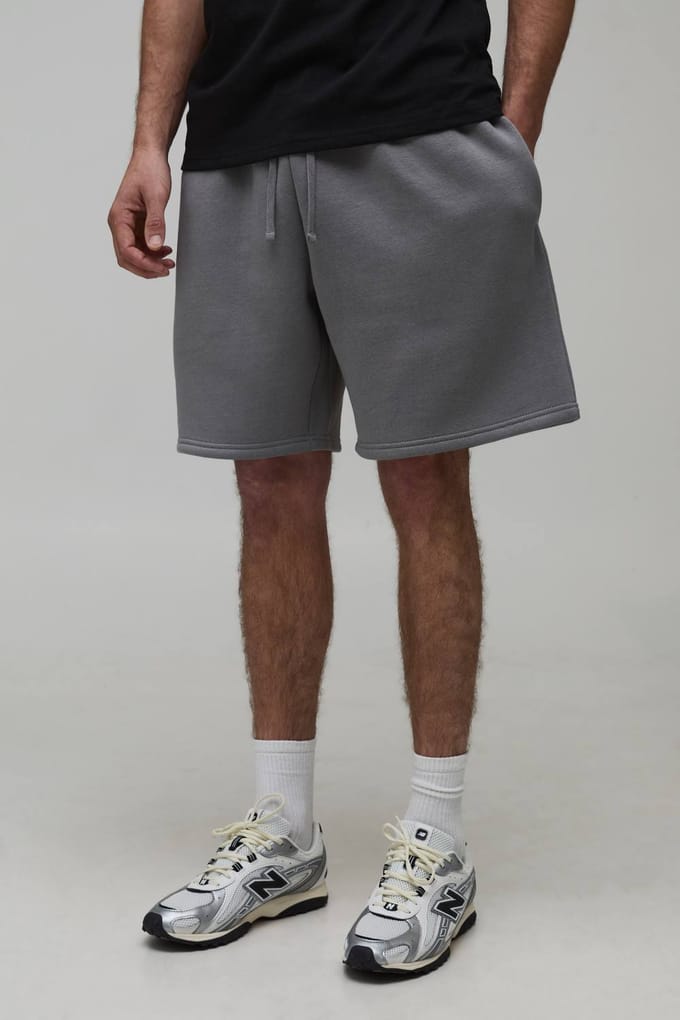 Essential Relaxed Fit Jersey Short | Charcoal | Size Large