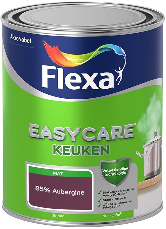 Flexa - Easycare Keuken - 85% Aubergine - Mengverf - 1 L