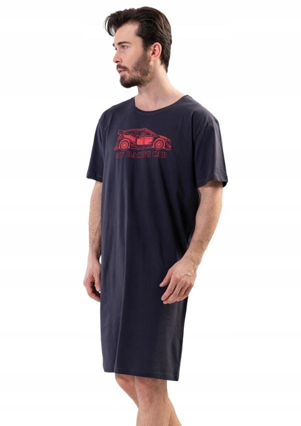 Chemise de Nuit Homme Coton pour Dormir Vienetta M black