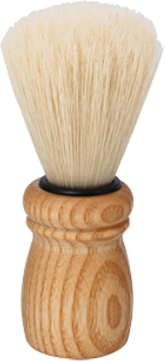 Scheerkwast Ingeolied Beukenhout  met Natuurlijke Haren 12 cm + Arko Scheerzeep 75 gram