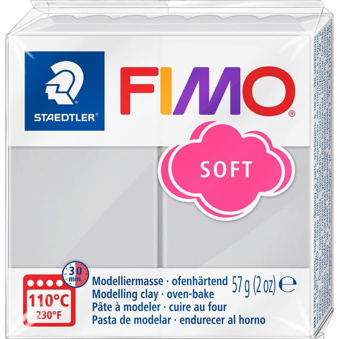 Boetseerklei Fimo soft 57 gram dolfijngrijs