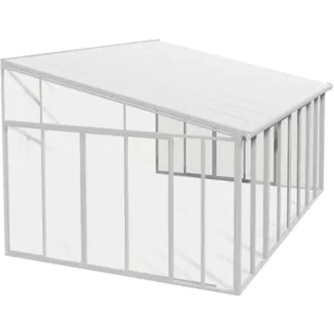 Palram - Canopia Serre, Veranda En Solarium Sanremo - Helder - Wit - 435x380cm