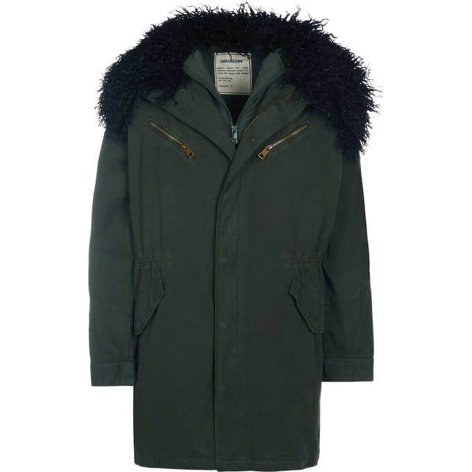 Zadig Voltaire Kidea Katoen Lave Eagle Jas Kaki