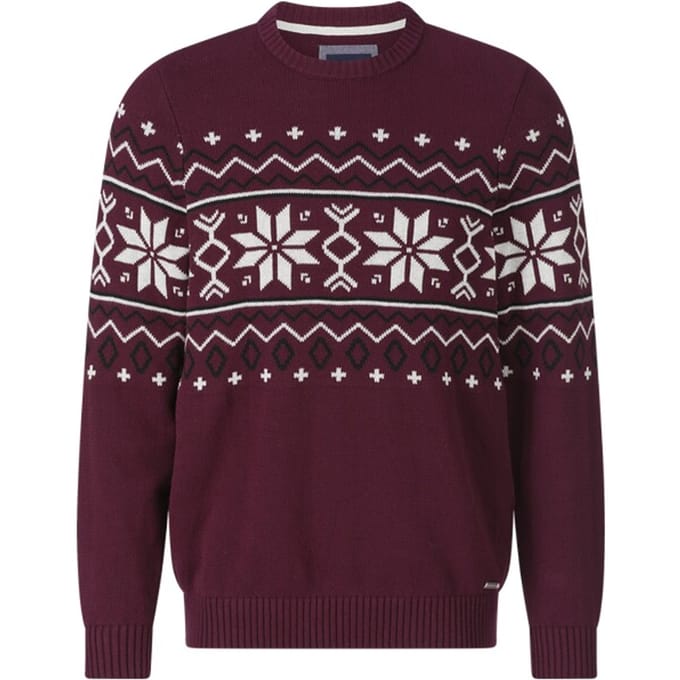 Babista herren Trui - 52/54 - donkerrood - Plus Size
