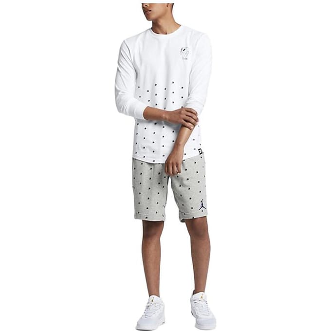 Jordan T-shirts Heren Wit Ronde Hals Normale Rechte Pasvorm XL white