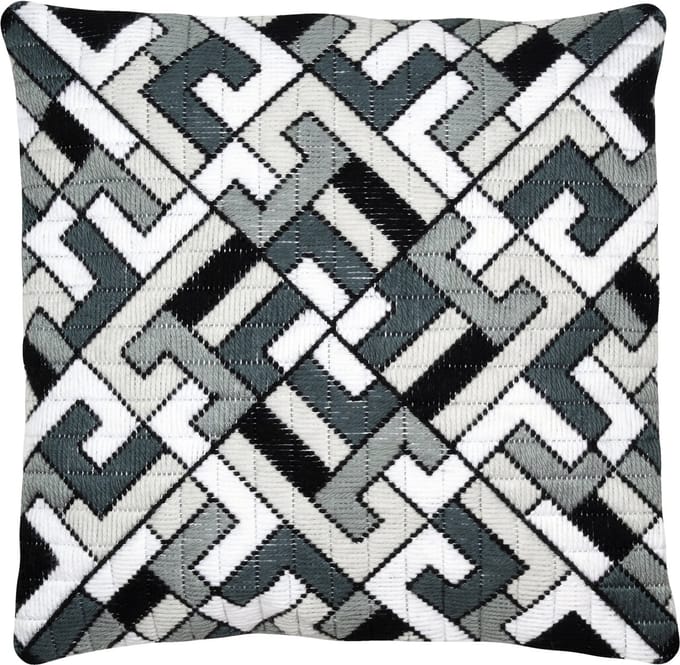 Vervaco - Spansteekkit - 25 x 25cm - Tetris Black/white - PN-0203602