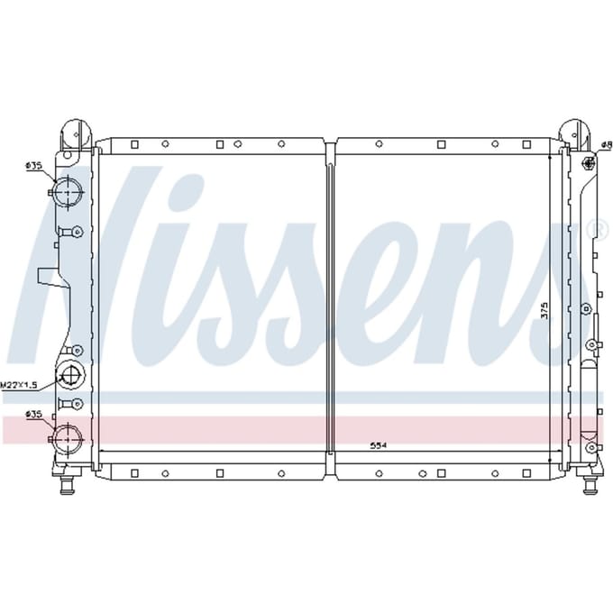 Radiator, motorkoeling NISSENS 61873