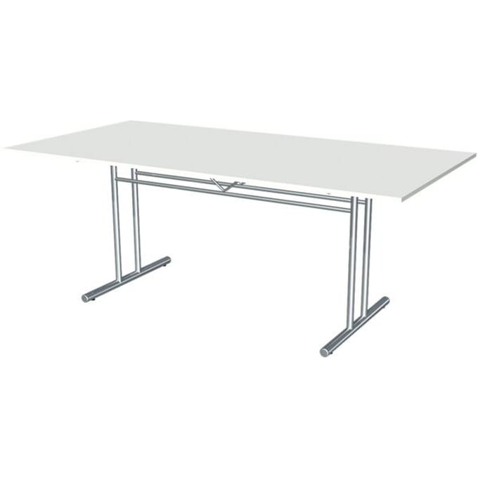 Toledo vergadertafel, rechthoekig, T-voet, B 2000 x D 1000 x H 720 mm, wit