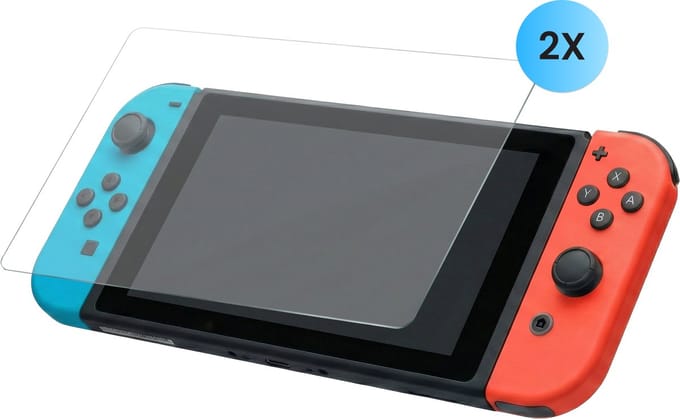 2BEFUN Screenprotector geschikt voor Nintendo Switch OLED - 2 Stuks - Gehard glas - Screenprotectors - Beschermglas - Accessoires