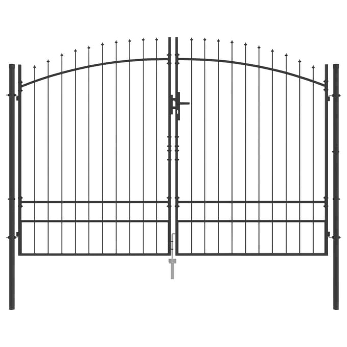 vidaXL - Dubbele - Heining - WOERDEN - 299,5 - x - 249,5 - cm - Staal - Vergrendelbaar