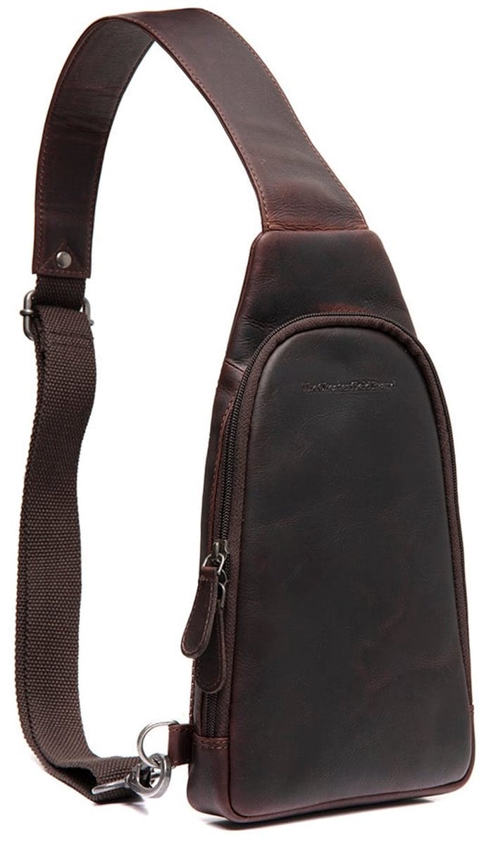 Chesterfield Bowey Waxed Pull Up Crossbodytas - Bruin