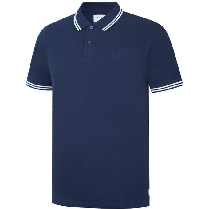 Firetrap Heren Lazer-logo katoenen poloshirt (Marine)