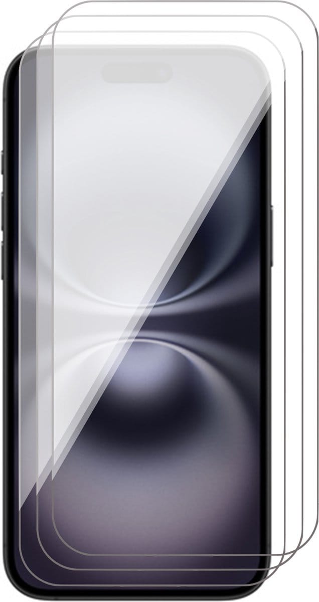 Screenprotector geschikt voor iPhone 16 Plus - 3x Gehard Glazen Tempered Glass Krasbestendige Screen Protector