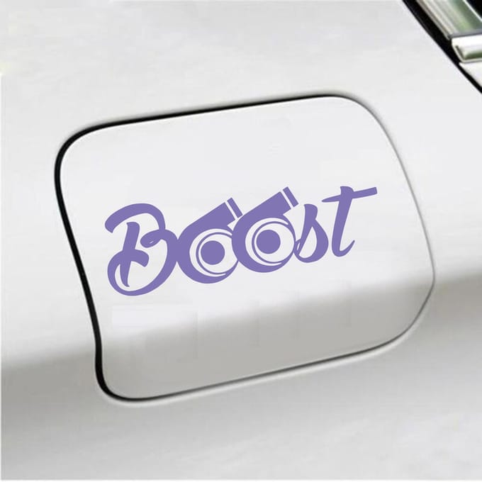 Bumpersticker - Boost - 6,3 X 19 - Paars