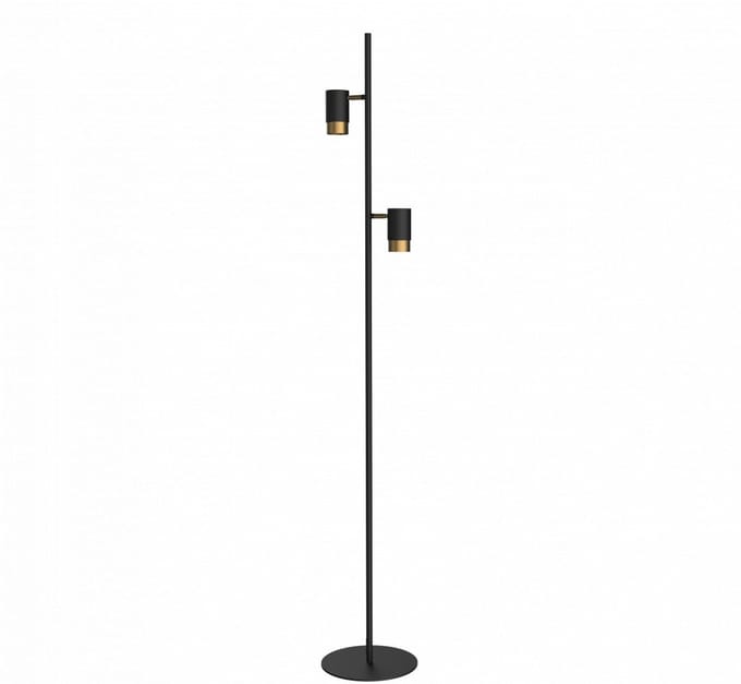 Kosilum - Elya - Vloerlamp - Zwart en goud - Aluminium
