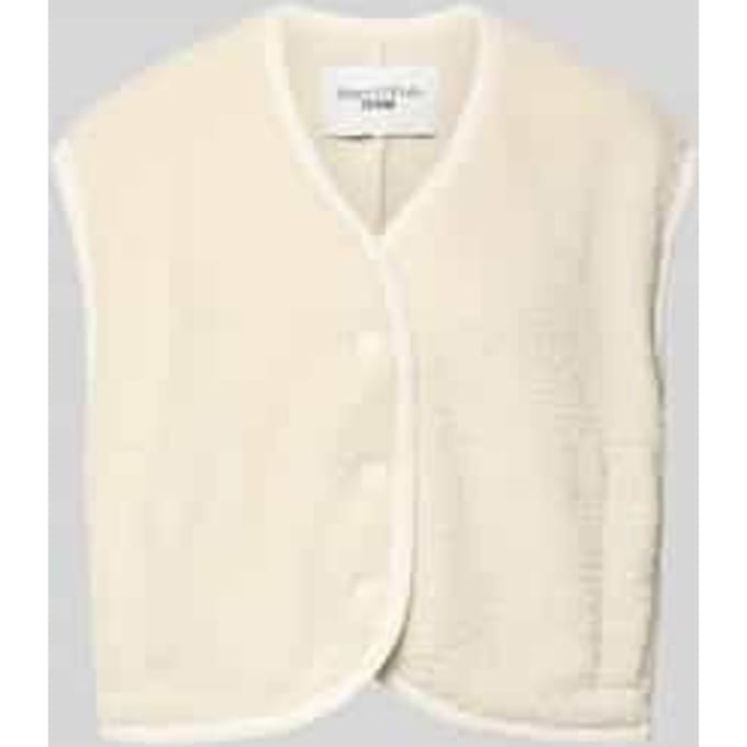 Boxy fit gilet van teddybont met drukknoopsluiting