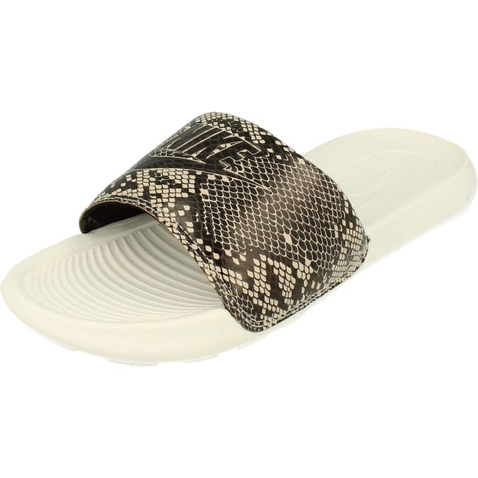 Nike Dames Victori One Slide Print Dames Slippers Beige