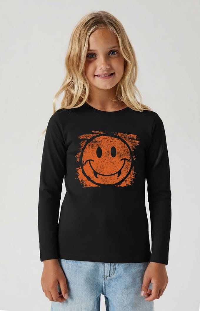Starry Indigo - Halloween T-shirt Kinderen - Unisex - Smiley