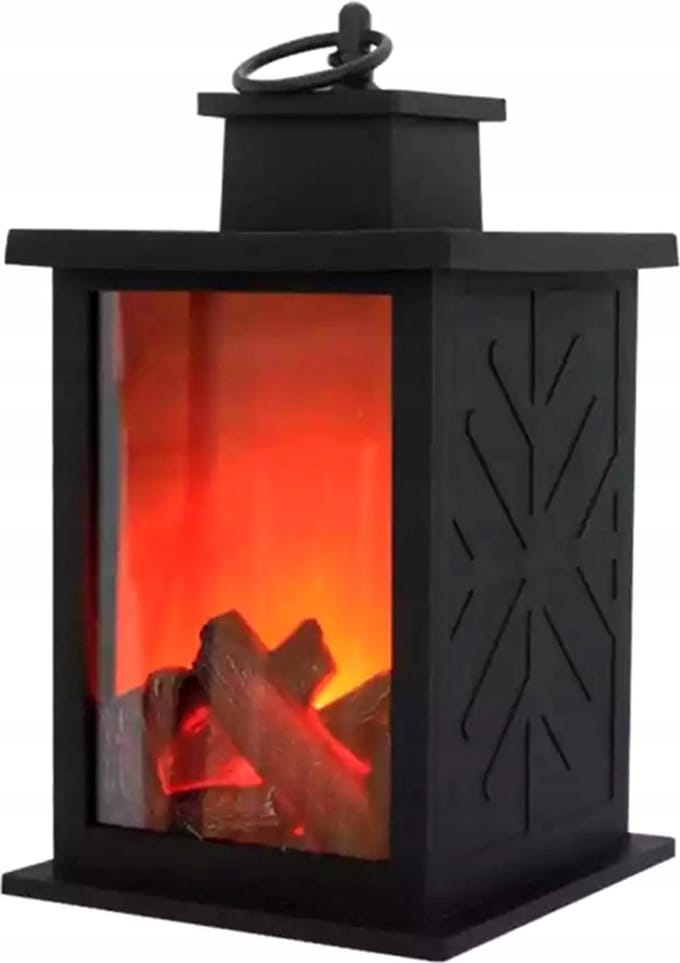 LED lantaarn - Flame effect - Met timer - Op batterijen