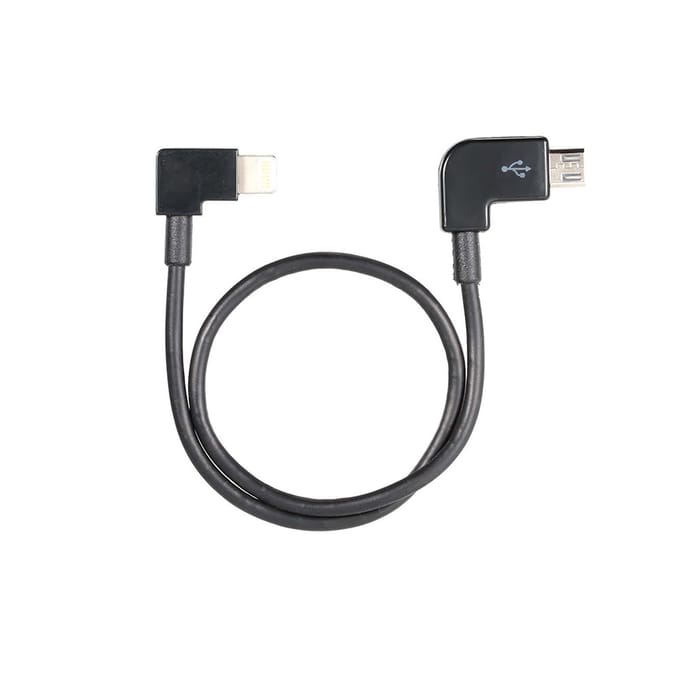 Micro-USB naar Lightning-afstandsbediening Tablettelefoon Dataconverter Overdrachtkabel voor Android iOS zwart