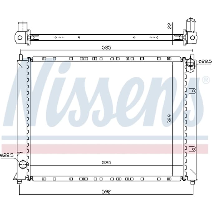Radiator, motorkoeling NISSENS 64307A