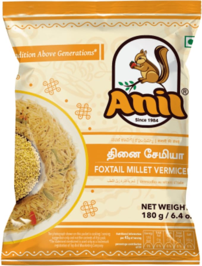 Anil - Trosgierst Vermicelli - Foxtail Millet Vermicelli - 3x 180 g