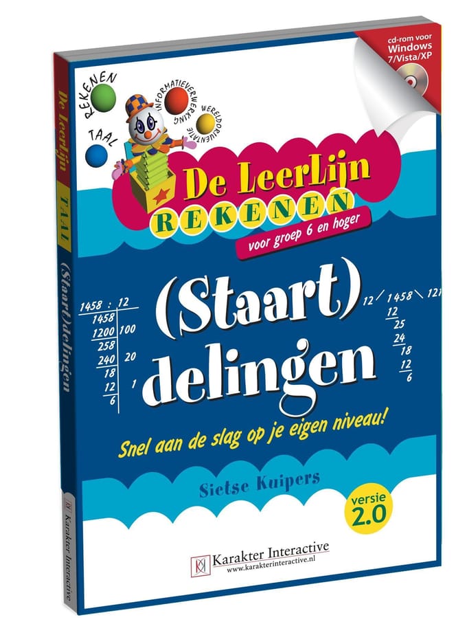 Karakter de LeerLijn Rekenen (Staart) delingen voor groep 6.7 en 8
