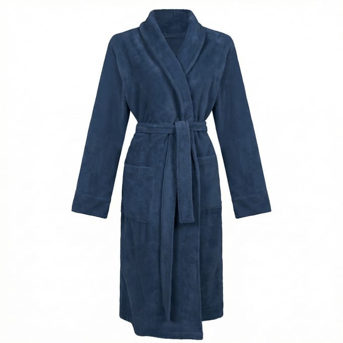 Linolux Cooper Unisex fleece badjas - Blauw - S