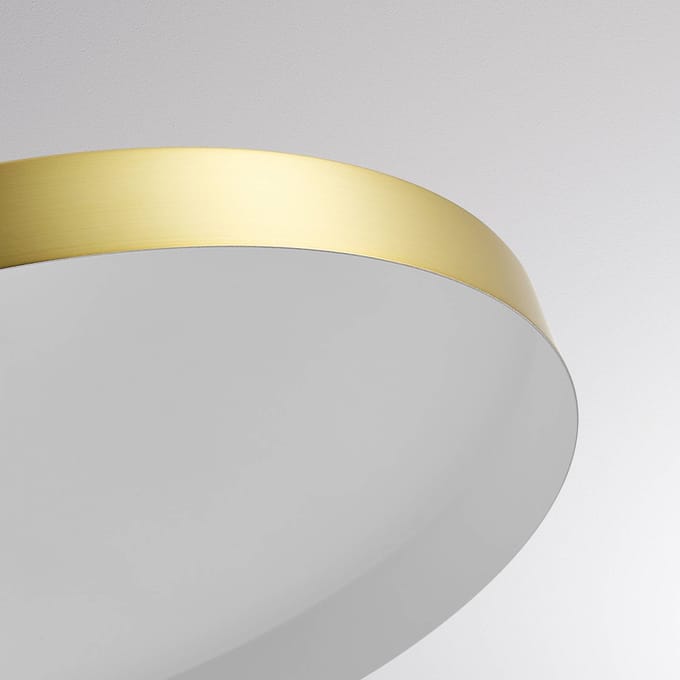 Molto Luce LED-railhanglamp LORA III, messing Ø 36 cm, 40°, CCT, 3-fasig