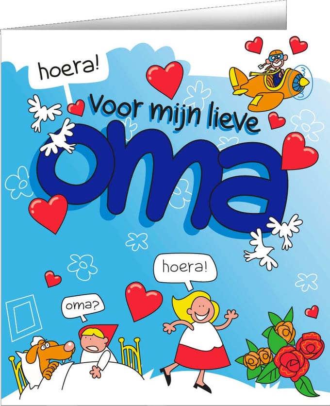 Wenskaarten - Oma cartoon