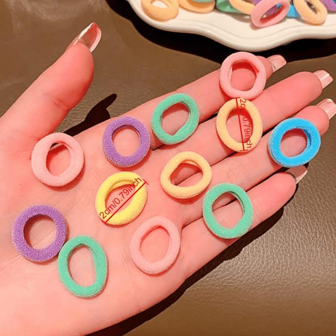 Élastiques en Caoutchouc Durables à Haute Élasticité pour Filles, Idéaux pour Créer des Chignons et des Queues de Cheval Sans Abîmer les Cheveux