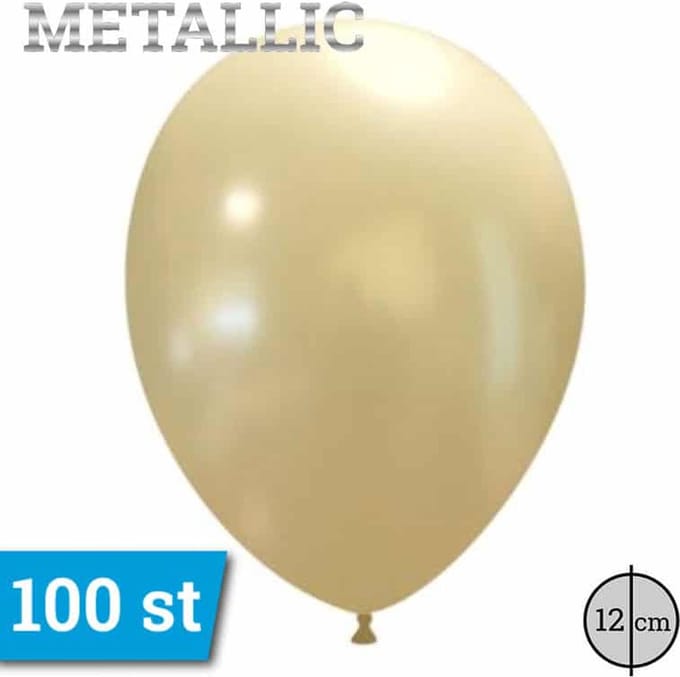 12cm 100 stuks Metallic Ivoor