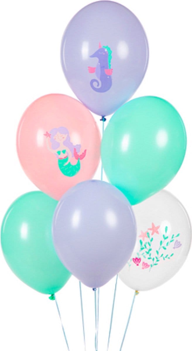 PartyDeco - Partydeco ballonnen - Sea World (6 stuks)