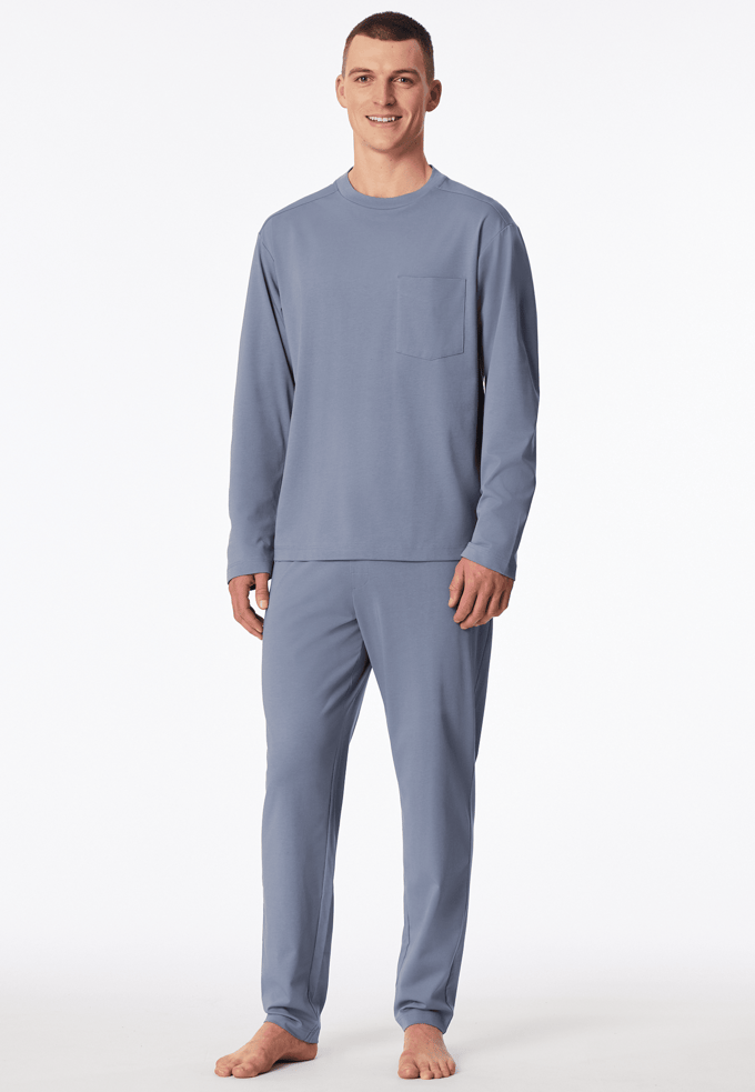 Lange oversized pyjama, blauwgrijs - Modern Nightwear 56