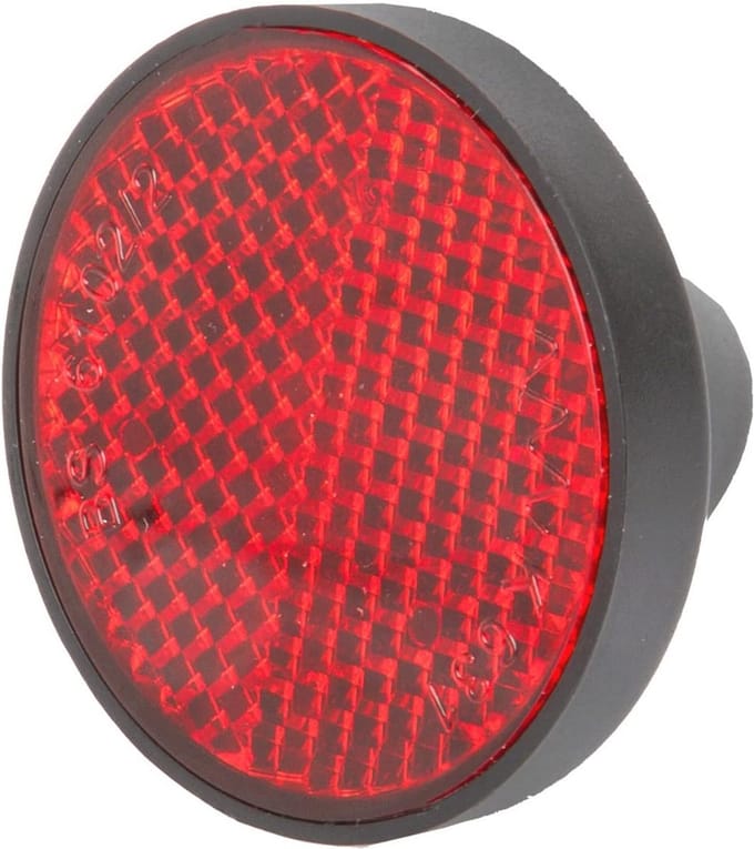 Fietsreflector Ronde Spatring Rood - 40mm - Vintage Fietsaccessoire