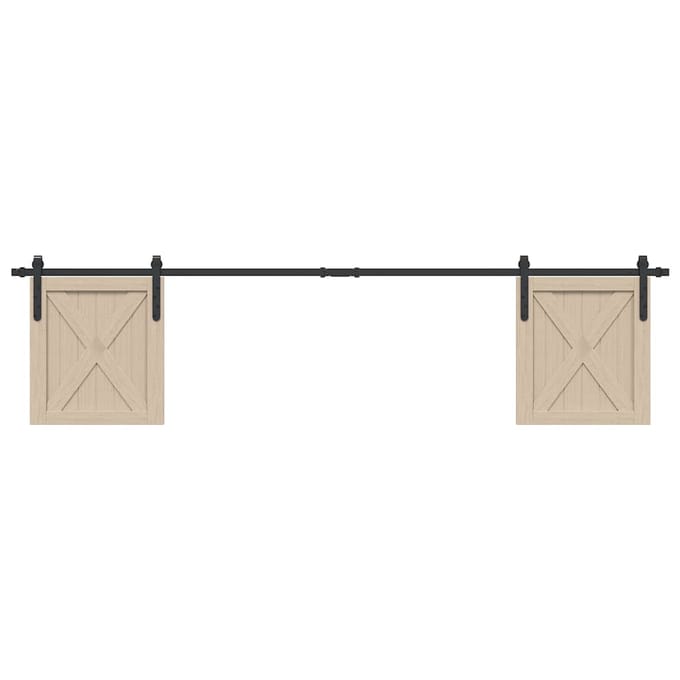 vidaXL - Ophangset - voor - schuifdeur - 213 - cm - koolstofstaal