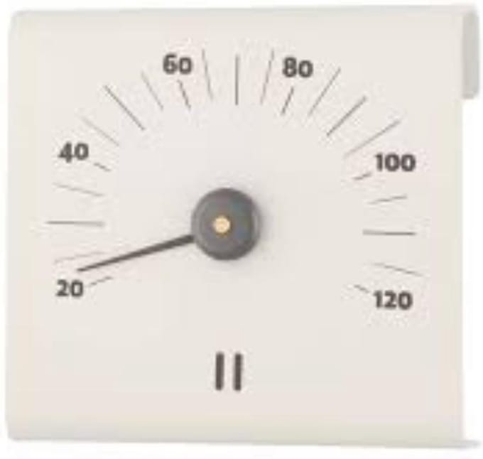 Rento Aluminium Sauna Thermometer Wit