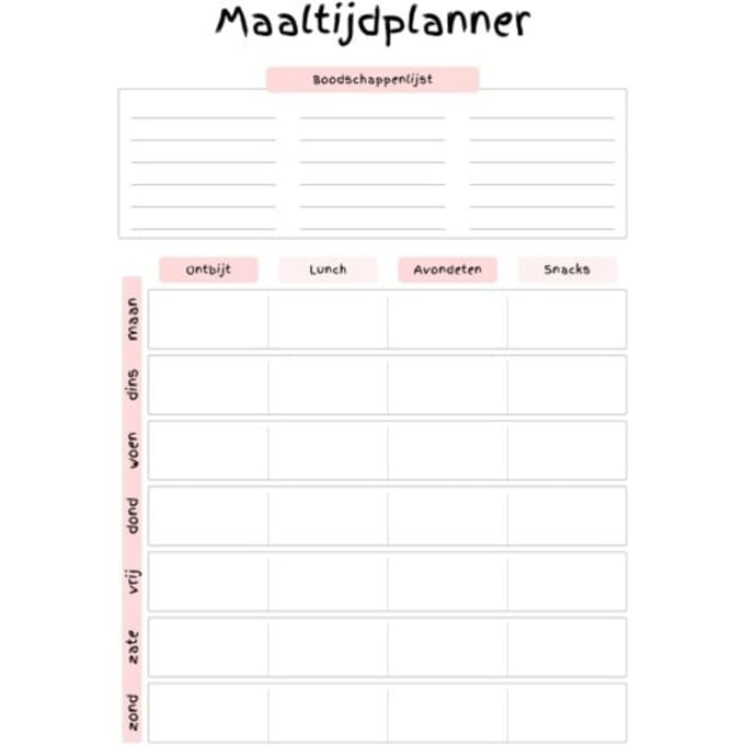 Maaltijdplanner - Andries B.V.