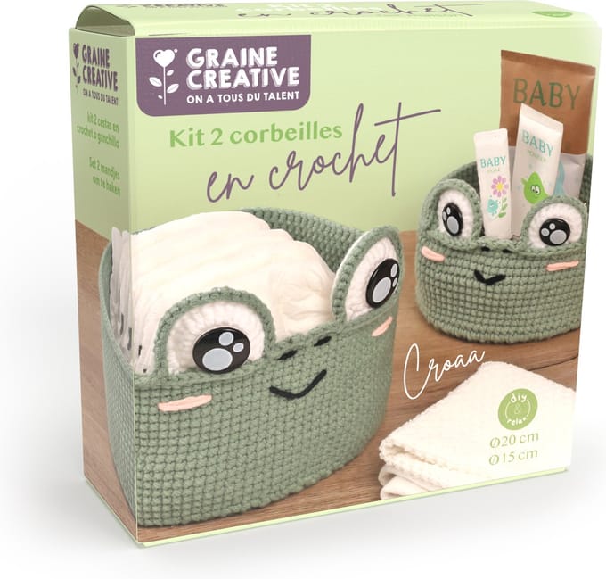 Graine Creative haakpakket manden haken kikkers DIY set.