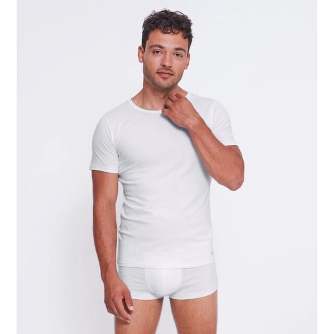 sloggi men GO ABC 2.0 O-Neck 2P Heren Ondershirt - WHITE - Maat S
