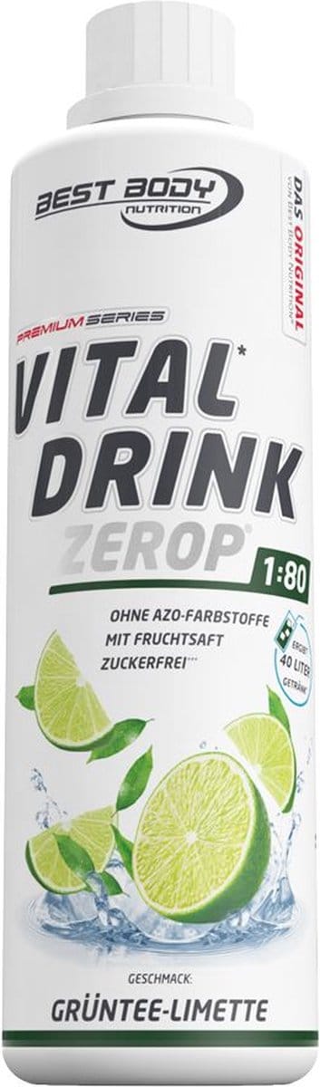 Best Body Nutrition Vital Drink Zerop (500ml) Green Tea Lime - Intra- & Post-Workout - Intra-Workout