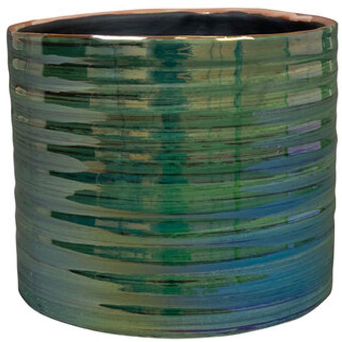 Ter Steege - keramiek Bloempot - groen - D14 x H14 cm - Opening 12 cm