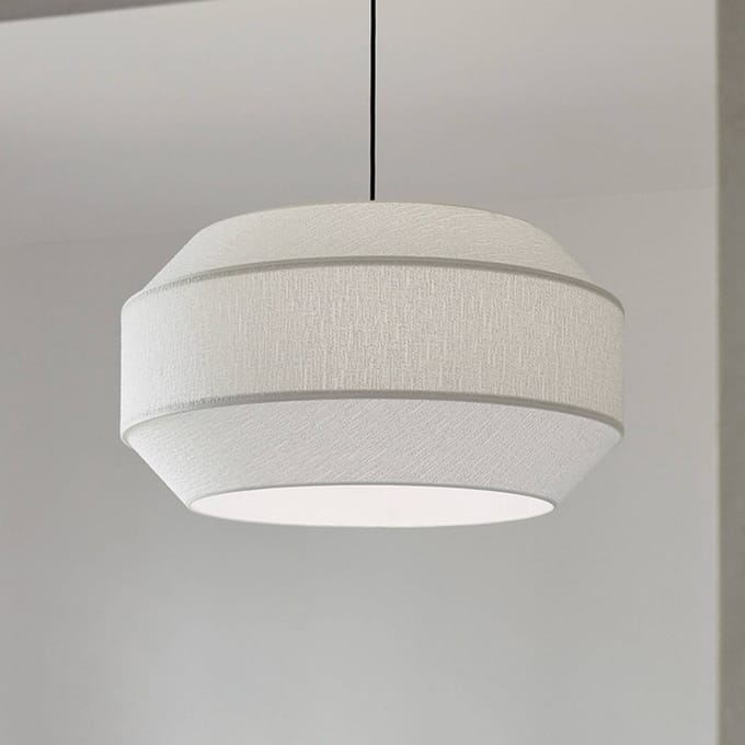 MARKET SET Cosiness hanglamp, Ø 68 cm, wit, stof