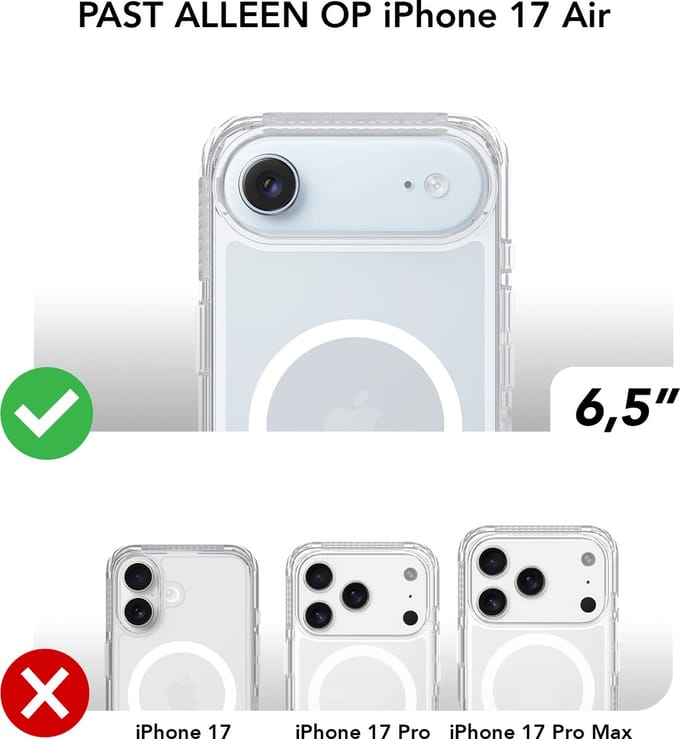 SoSkild iPhone Air Defend heavy impact case met magnetische ring grijs