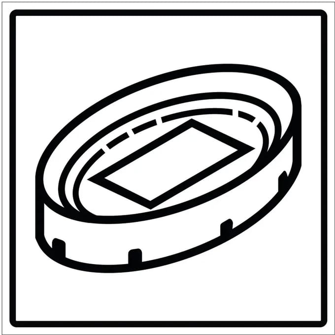 Stadion bord | gecoat dibond materiaal | 40 x 40 cm