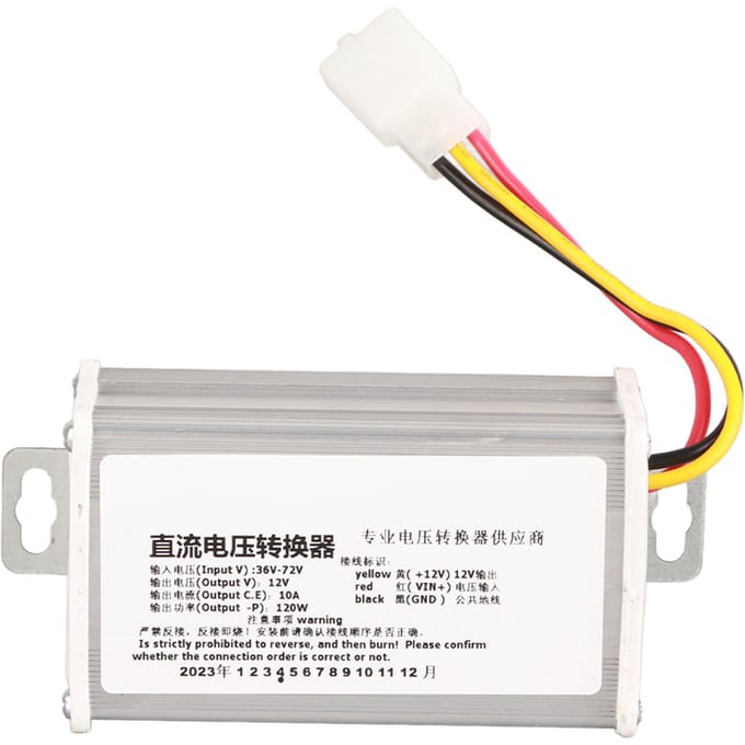 DC 36V?72V naar 12V 10A 120W Omvormer Adapter Transformator Voor Elektrische Scooter white