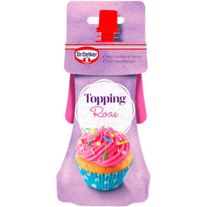 Topping roze taart versiering