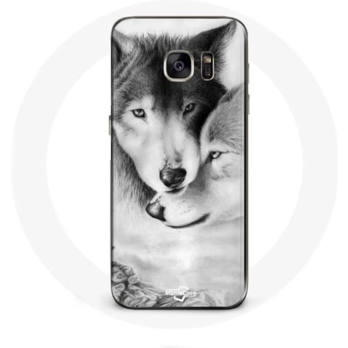 Samsung Galaxy S7 Hoesje Wolf Duo Dieren